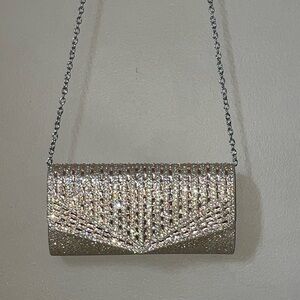 Elegant shimmery beaded rhinestones Evening Clutch purse